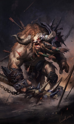 theartofmany:  Artist:  Li WendaTitle:  Evil Minotaur  Very cool…