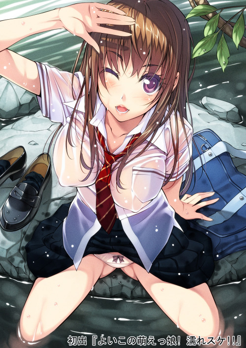 geekearth:  Anime Trope #22 - Getting Wet / â€œSlimedâ€Â  Oopsâ€¦ Look what happened.Â 