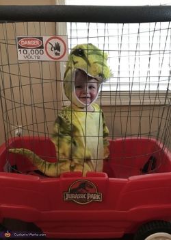 mossyoakmaster:  sixpenceee:  Adorable baby dressed as a T-Rex