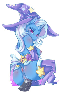 mlpfwb:    commission for Mike.   Trixie will now perform her