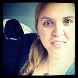 Road trip to GA =] #selfie #roadtrip #blonde #blueeeyes #blue