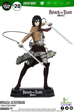 snkmerchandise:  News: McFarlane Toys’ Color Tops 7-Inch Mikasa