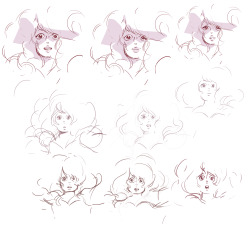 Rough drawings for Rose’s message to Steven in Lion 3!