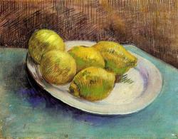 vincentvangogh-art:    Still Life with Lemons on a Plate  1887
