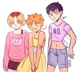 tobiokageyams:i love my qp kagekenhina in funky clothes