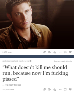 thedoctorknits:supernaturalapocalypse:This pretty much sums up