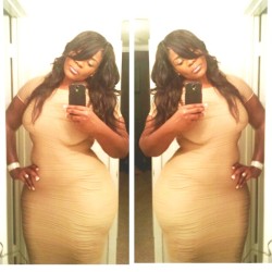 anisa-so-thick:  Peanut Butter color dress Peanut butter #thick