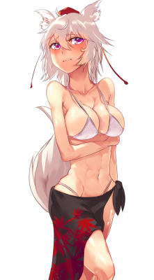 mrorphans:   水着椛   Nice awoooobs there Momiji.