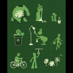 It’s not easy being green #recycle #hulk #wickedwitch #yoda