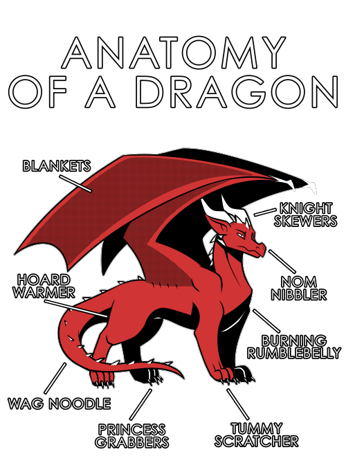 artworktee: Anatomy of a dragon, one of our most popular designs
