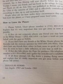 spaceexp: Douglas Adams on how to get to space. via reddit 