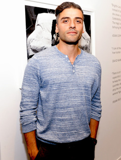 dailyoscarisaac:  Oscar Isaac attends the opening of the Brigitte