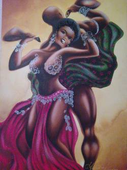 divinemoon:One day the great orisha Chango was playing the bátá