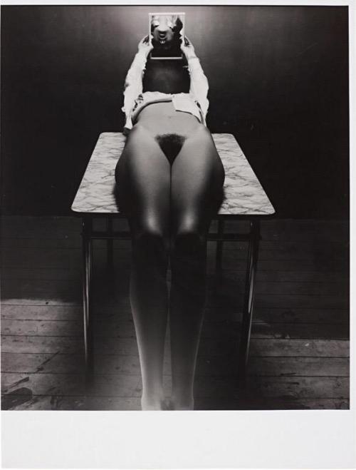 gacougnol:  Guy BourdinUntitled (Nude on a table) 1971