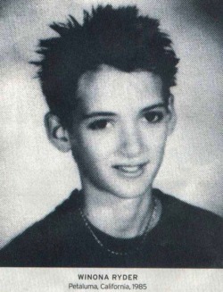 not-blonde:  Winona Ryder in high school “I was wearing an