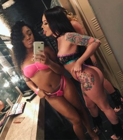 stripper-locker-room:  https://www.instagram.com/brooke.stax/https://www.instagram.com/tattedbarbiee/