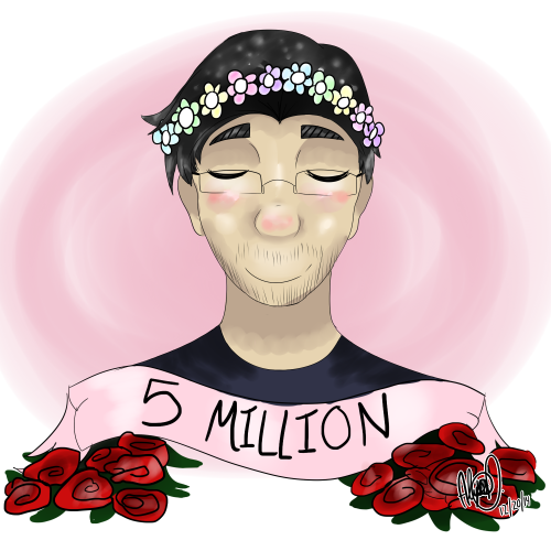 versaillesingray:  I woke up and found out that this wonderful soul had gotten 5 million subs on Youtube, so I decided to do a little doodle. Congrats, Mark! I’m so proud of you, and I know the rest of the community is, too. I’m so thankful to be