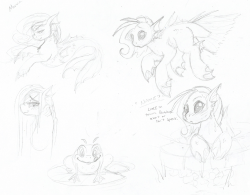 Random doodles.Made some kind of fish pony and a hippocampus