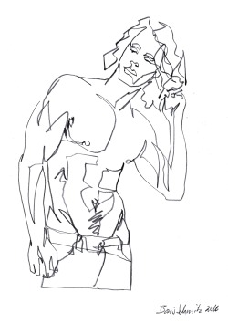 borisschmitz:    “body 6″, continuous line drawing by Boris