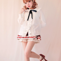 syndromestore:Dolly Sweet White Lace Shirt