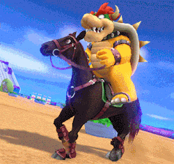 babylonian: suppermariobroth: Bowser riding his horse in Mario