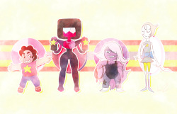 rosecoloredsabre:  Drew the Crystal Gems after loving this show