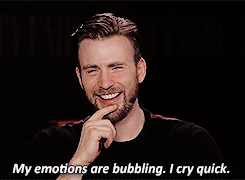 ultronned:  chris evans alphabet | c | crying  “I weep