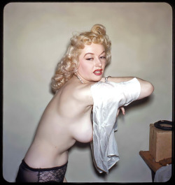 burleskateer: Dixie Evans        (aka. Mary Lee Evans)     aka. “The Marilyn Monroe of Burlesque”.. Photographed by  —  George K. Mann 