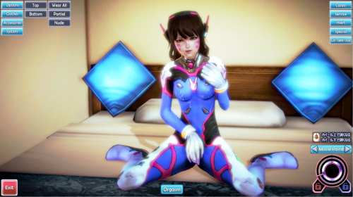 Love D.VA! game is honey select d.va model made by me. Thank you whomever made the mod for the clothing and tattoos. <3