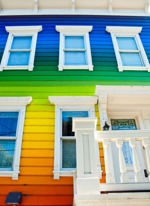 asylum-art:  Â The Most Beautiful And Colorful HousesÂ   1. Istanbul, Turkey 2. Mykonos, Greece  3. Rainbow House In Brooklyn 4. Rainbow House In Usa  5. ZamoÅ›Ä‡, Poland  6. Colorful House In Nippes, Cologne, Germany 7.Carabanchel 24 Building In Madrid,