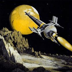 vintagraphblog:  Mars Snooper. Mars can be seen in the background