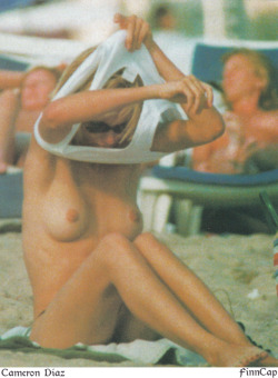toplessbeachcelebs:Cameron DiazÂ swimming topless in St. Bartâ€™s