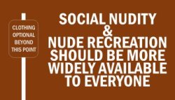 Social nudity nude recreation should be widely available to all…!