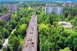 Pripyat, radioactive abandoned city after the catastrophe in