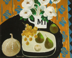 peira:  Mary Fedden:  Milk White Roses (1989) via Portland Gallery