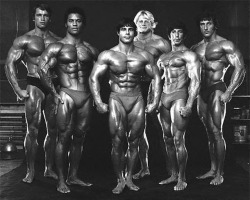 mitos:  Arnold Schwarzenegger, Rick Wayne, Franco Columbu, Dave