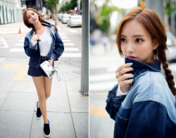 ulzzang-selca-fashion:  Kim Jung Yeon (sia) // cr: CHUU 