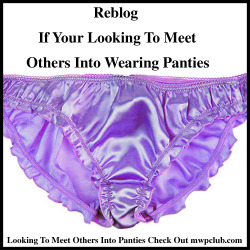 mypantylove51:  satin-bulge:  pantycouple:  Wearing panties feels