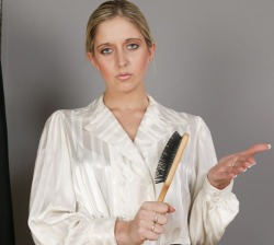 missyflirtz:  schoolmistresslover:  Meet Mrs Hairbrush. She wants to have a talk to you about your homework!  i didnâ€™t do my homework.Â  May i have the brush now, please? 