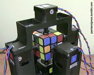 World’s Fastest Rubik’s Cube Solving Robot: 1,09s (video)Designed by Jay Flatland and Paul Rose