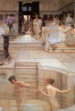  A Favorite Custom By Alma-Tadema  girl in the water is like