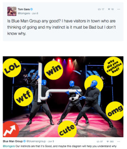 buzzfeed:weirdbuzzfeed:I can’t believe the Blue Man Group straight-up
