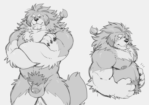 takemotoarashi:[Sketches] Big dog with belly…what a tasty!