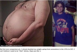 dcgluttonhog:  an incredible transformation from skinny to huge