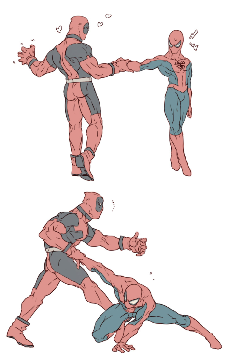 aschetheartist:  pinksugarbat:  fuckyesdeadpool:  by むだになります   chortle  I LIKE THIS. LOL 