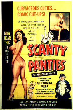 Theatrical poster for the 1961 film: ‘SCANTY PANTIES’…
