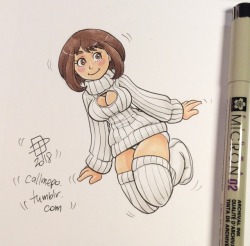 callmepo: Bonita en Blanco of Ochako Uraraka.  KO-FI / TWITTER