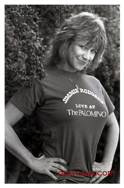 Circa 1983. Marilyn is wearing a t-shirt from The Palomino where scenes from Up ‘n’ Coming (1983) were filmed. Photo taken for Los Angeles Daily News.