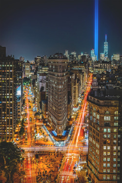 wearevanity:  Beams into the Stars.. 9/11 WTC © 