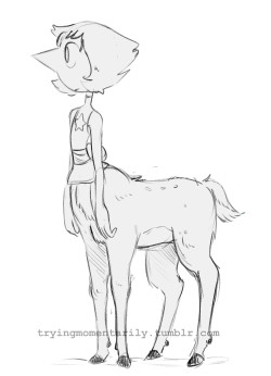tryingmomentarily:  took a break to sketch a deer pearl inspired